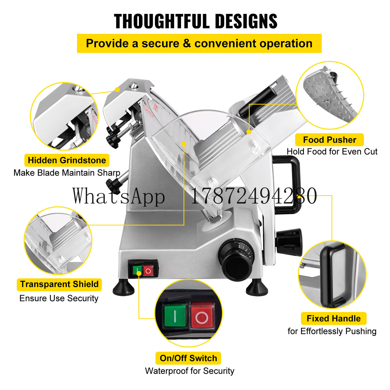 Commercial Meat Slicer 10 Inch - Et Dilimleyici 8/10 inç Karbon Çelik