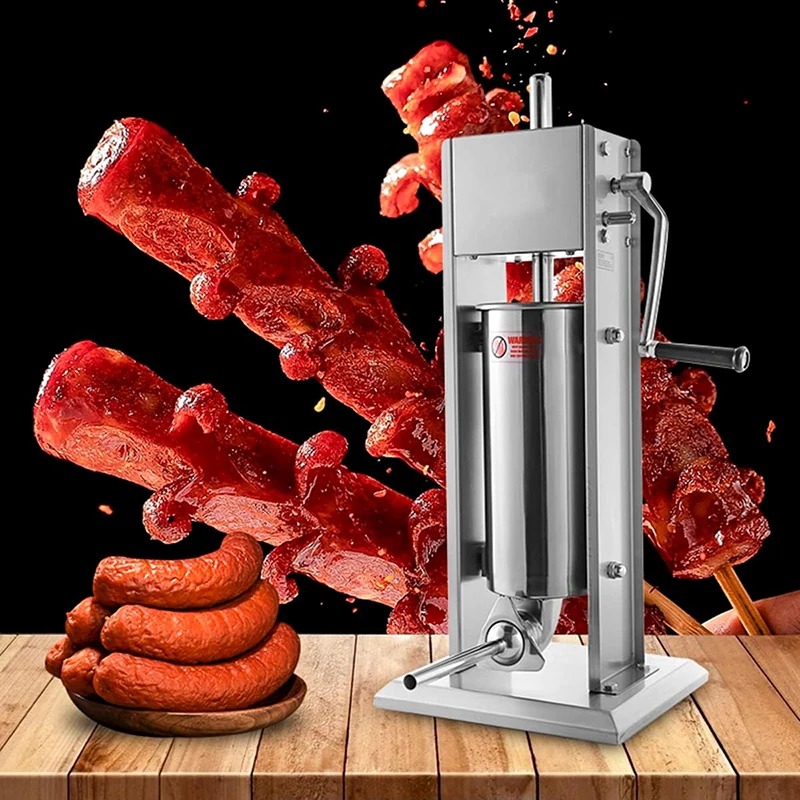 Sausage Stuffer Vertical 5L - Manuel 5L Paslanmaz Çelik Sosis Dolum
