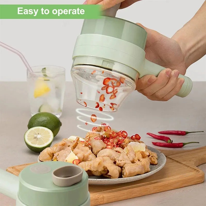 El Tipi 4'ü 1 Arada Kablosuz E - Food Slicer Machine Stainless incelemesi ve fiyatı