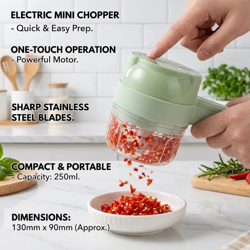 El Tipi 4'ü 1 Arada Kablosuz E - Food Slicer Machine Stainless incelemesi ve fiyatı