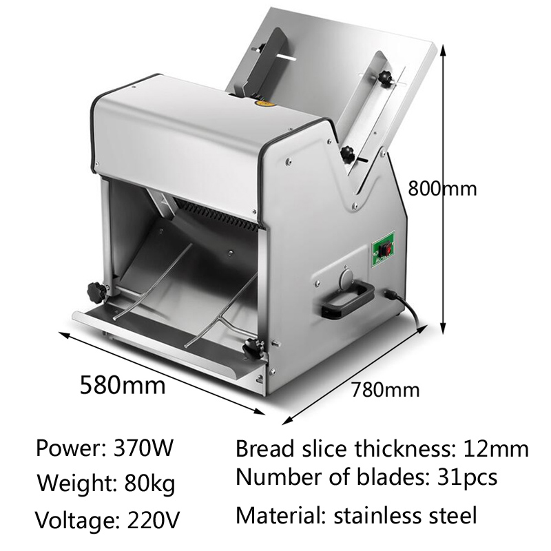 Ticari kare ekmek dilimleyici, - Commercial Bread Slicer Electric incelemesi ve fiyatı
