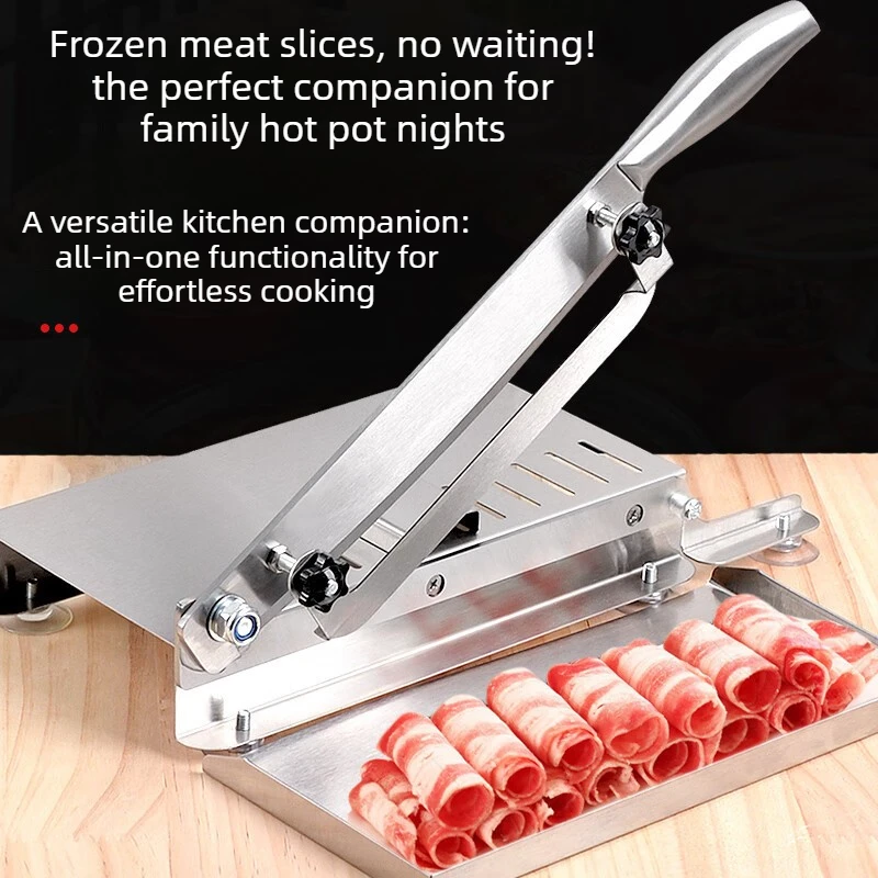 Paslanmaz Çelikten Yapılmış, E - Frozen Meat Slicer Manual incelemesi ve fiyatı